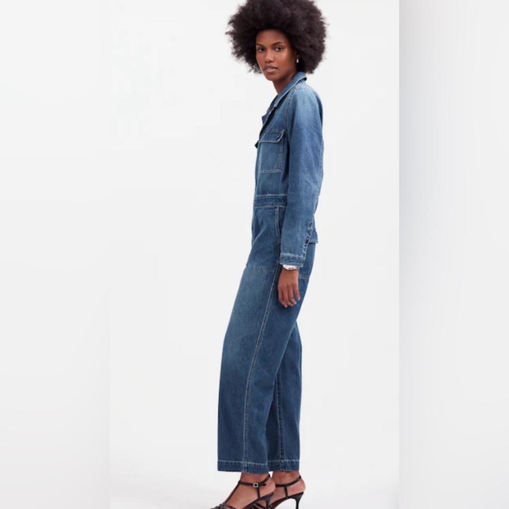 NWT Madewell Utility Coveralls Blue Denim - Picture 3 of 14